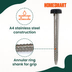 Anthracite Grey UPVC Poly Top Pins Stainless Steel