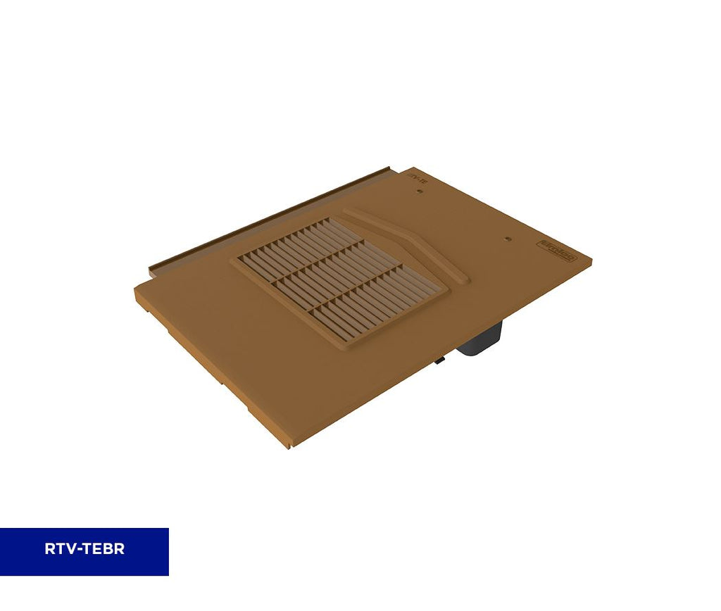 Timloc Brown Thin Leading Roof Tile Vent with Adapter