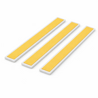 3 x 19mm White Adhesive Taped PVC Flat Bar x 1 Metre