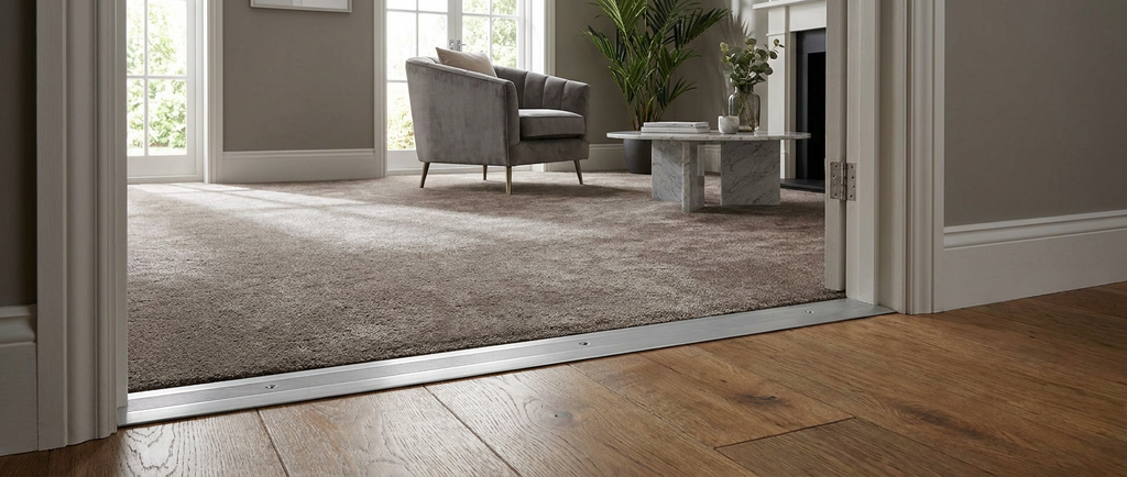 2 x Aluminium Flooring Cover Edge 60mm x 89.5cm
