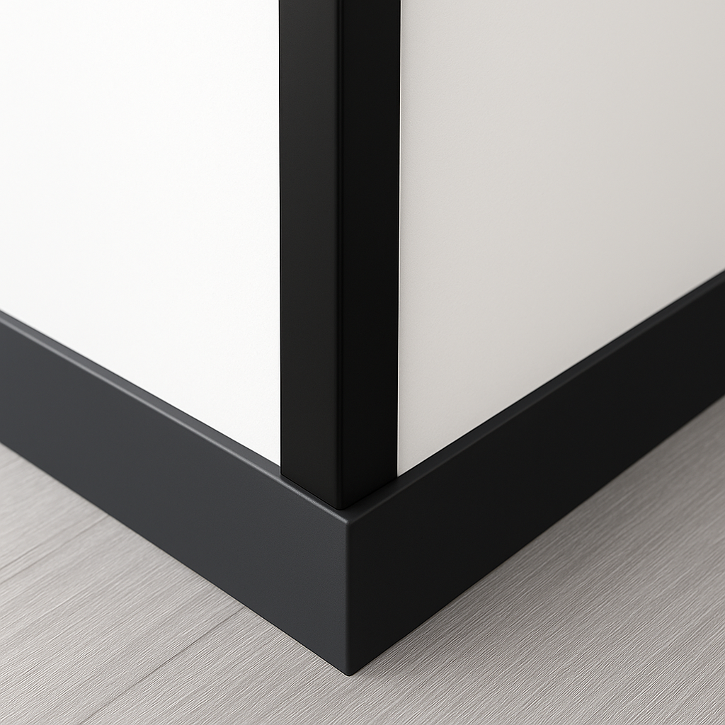 15 Pack Black 1 Metre UPVC Plastic Rigid Angle 25 x 25mm Corner Cover Trim 90 Degree