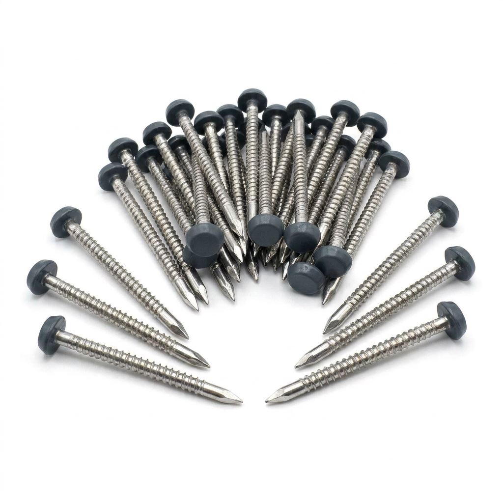 50 x 30mm Anthracite Grey UPVC Poly Top Pins [B&N] (0073)