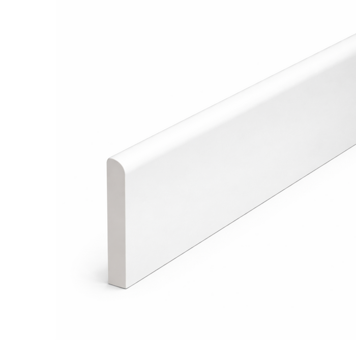 2 x White Plastic UPVC Trim 90mm x 1 Metre