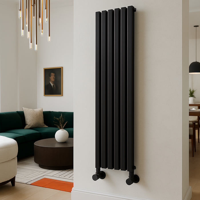 Kartell K-Rad Angled Modern Radiator Valve 15mm – Matte Black – 4 Pack