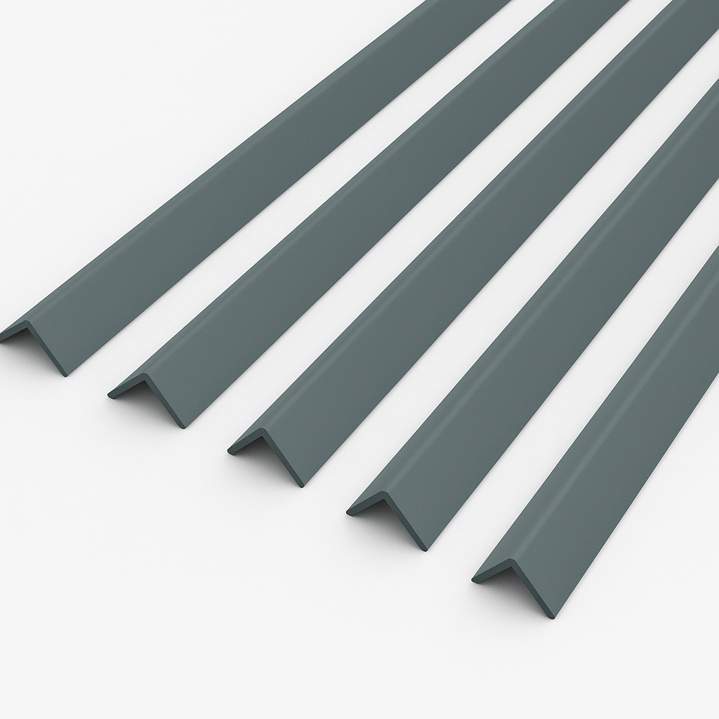 1 Metre Grey uPVC Plastic Rigid Corner Cover Trims