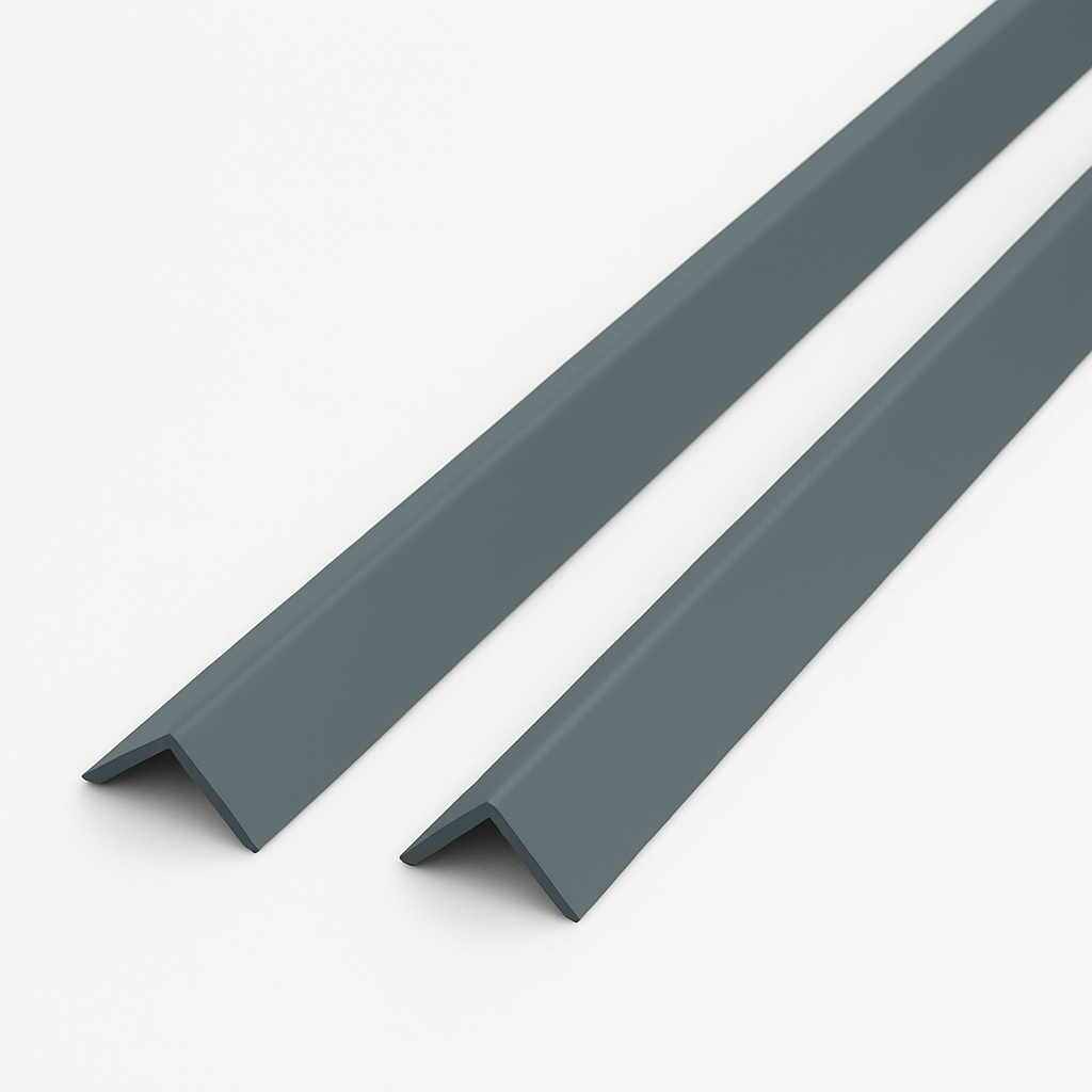 1 Metre Grey uPVC Plastic Rigid Corner Cover Trims