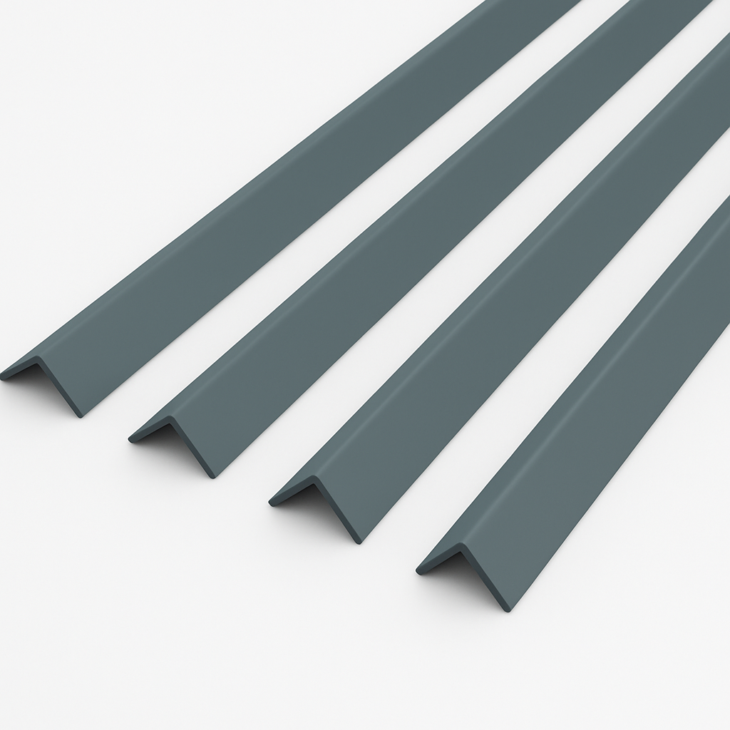 1 Metre Grey uPVC Plastic Rigid Corner Cover Trims