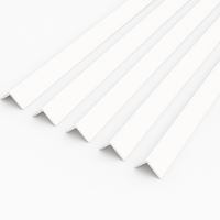 5 x White Rigid Angle 100mm x 100mm x 1  Metre  ^