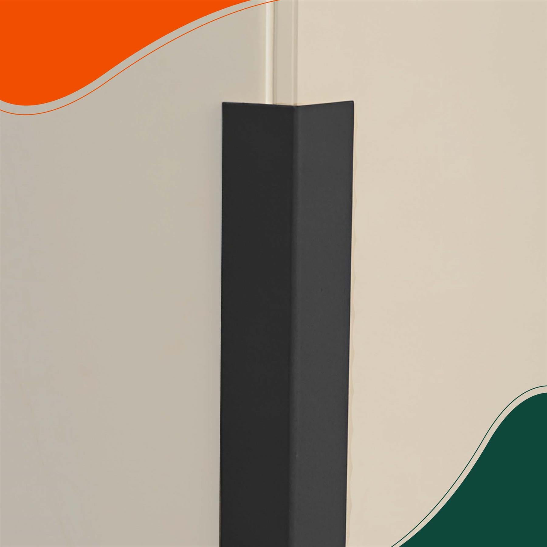 4 x Black Rigid Angle – 10mm x 10mm x 1 Metre PVC Corner Trim