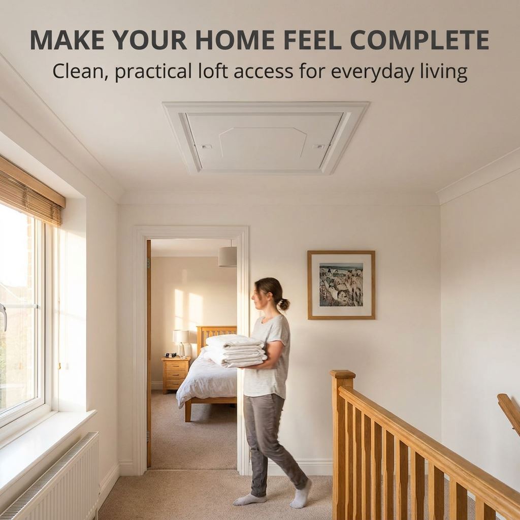 Manthorpe GL260 Push Up Loft Trap Door & Frame 562 x 562mm Insulated Hatch