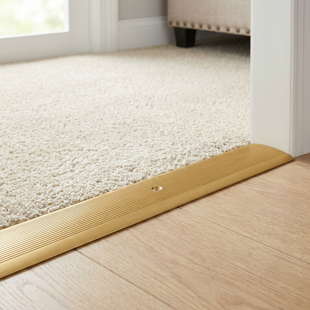 3 x Gold Carpet Cover Transition Strip 89.5cm x 37mm