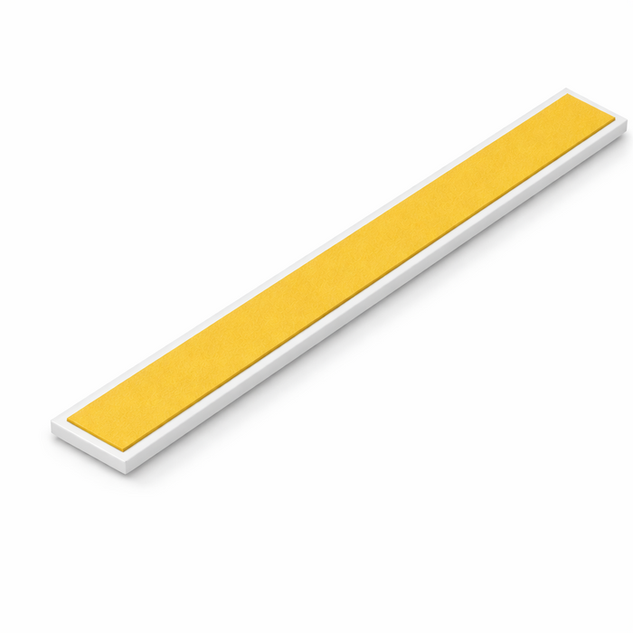 1 x 19mm White Adhesive Taped PVC Flat Bar x 1 Metre