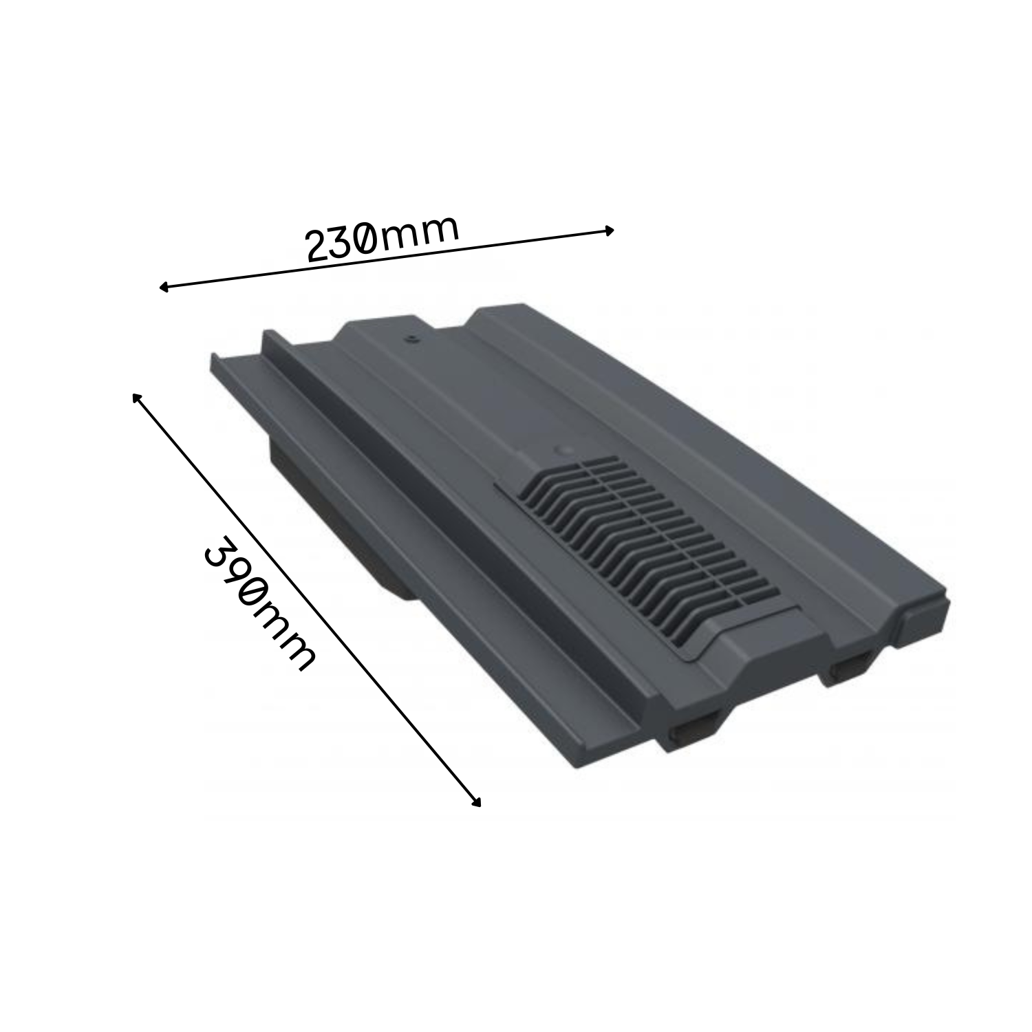 Manthorpe Grey Mini Castellated Roof Tile Vent, Marley Ludlow Plus Redland Sandtoft