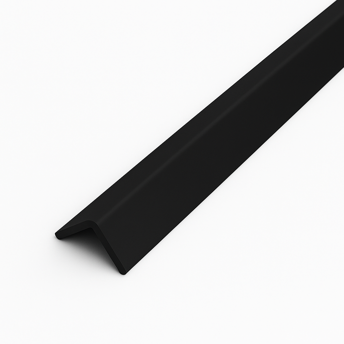 25 Pack Black 1 Metre UPVC Plastic Rigid Angle 25 x 25mm Corner Cover Trim 90 Degree