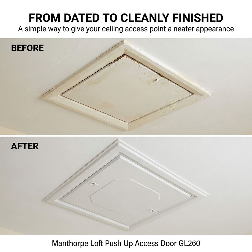 Manthorpe GL260 Push Up Loft Trap Door & Frame 562 x 562mm Insulated Hatch