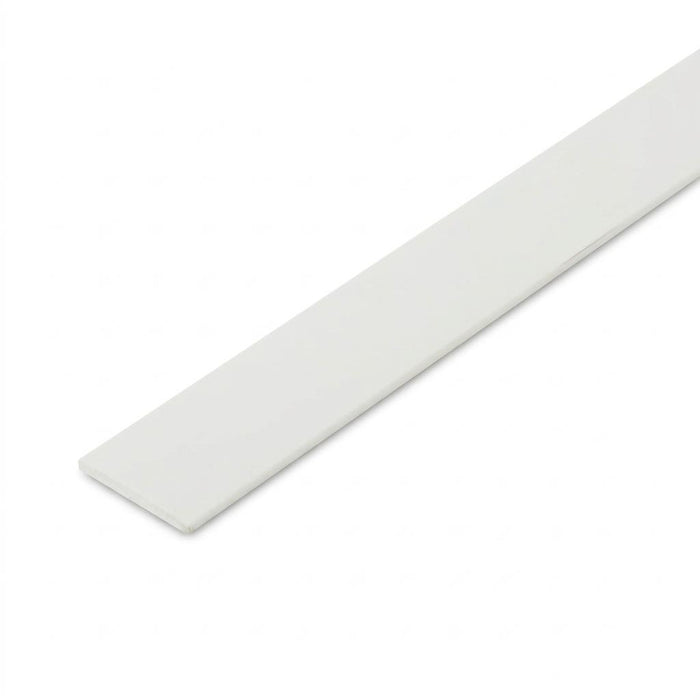 1 x 38mm White PVC Flat Bar x 1 Metre