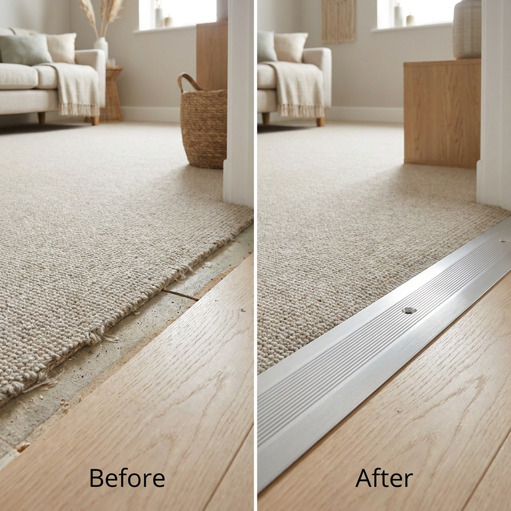 2 x Aluminium Flooring Cover Edge 60mm x 89.5cm