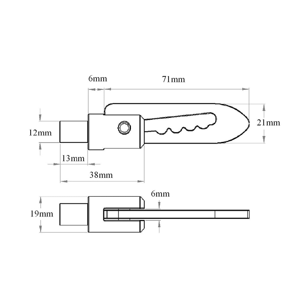 2 x Antiluce Fasteners Weldable Drop Lock Catchs, Horseboxes, Trailers & Tailgates