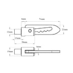 2 x Antiluce Fasteners Weldable Drop Lock Catchs, Horseboxes, Trailers & Tailgates