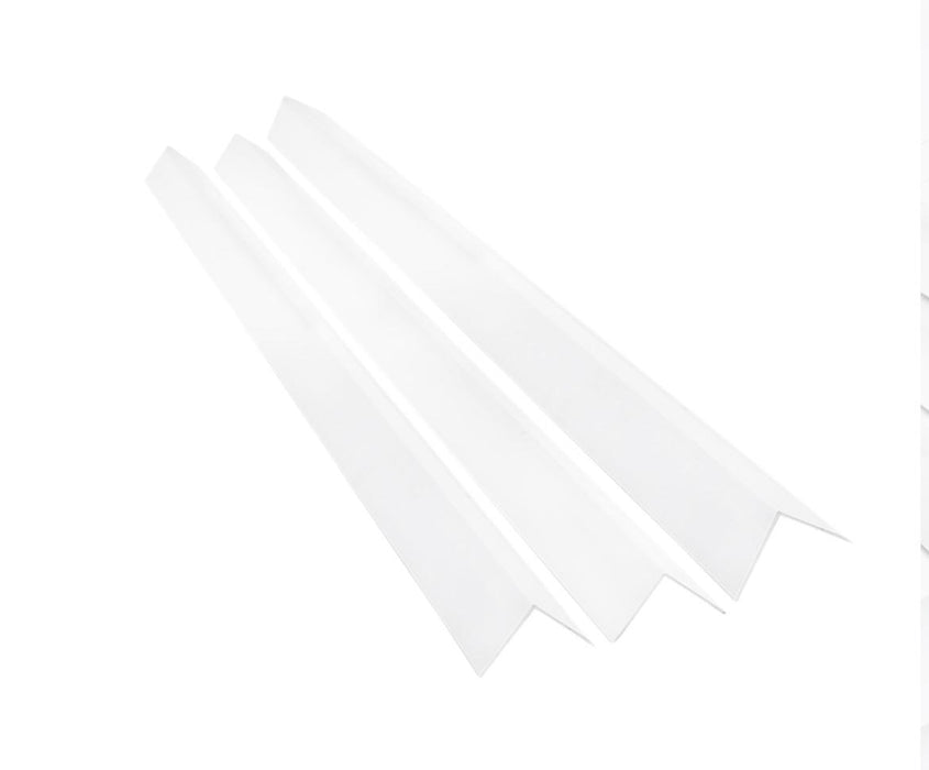 3 Pack - White Rigid Angle Trim - 10mm x 10mm x 1 Metre - PVC Corner Protector