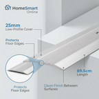 2 x Vinyl Cover 25mm x 89.5cm Protective Trim for DIY and Hardware Maintenance 120g Lightweight Surface Guard