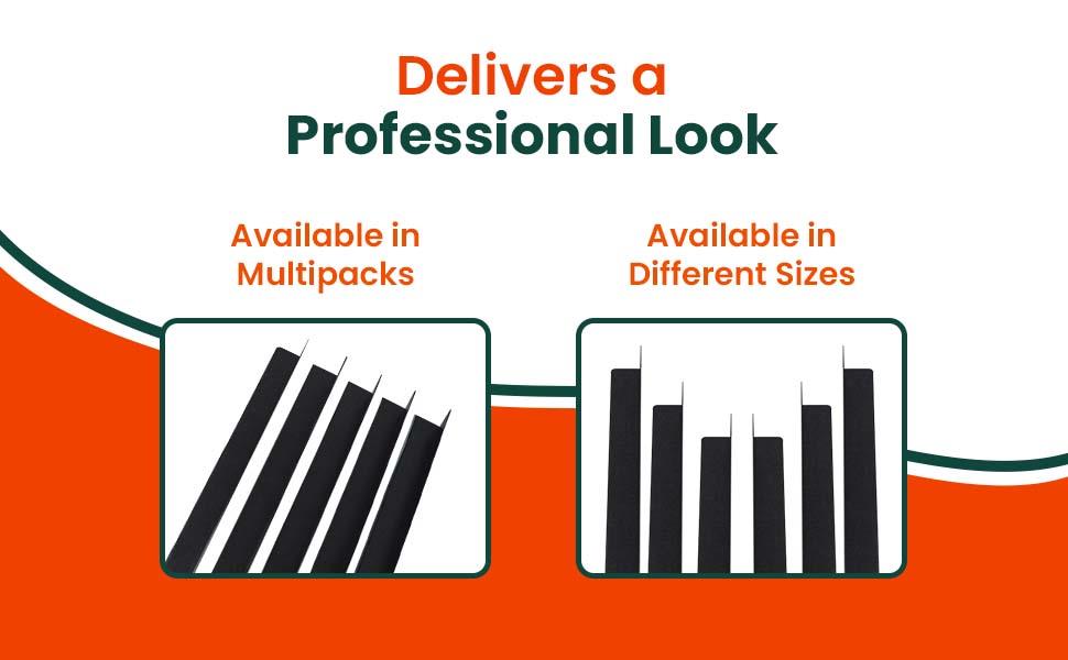 2X Black Rigid Angle - 40mm x 40mm x 1m PVC Corner Trim