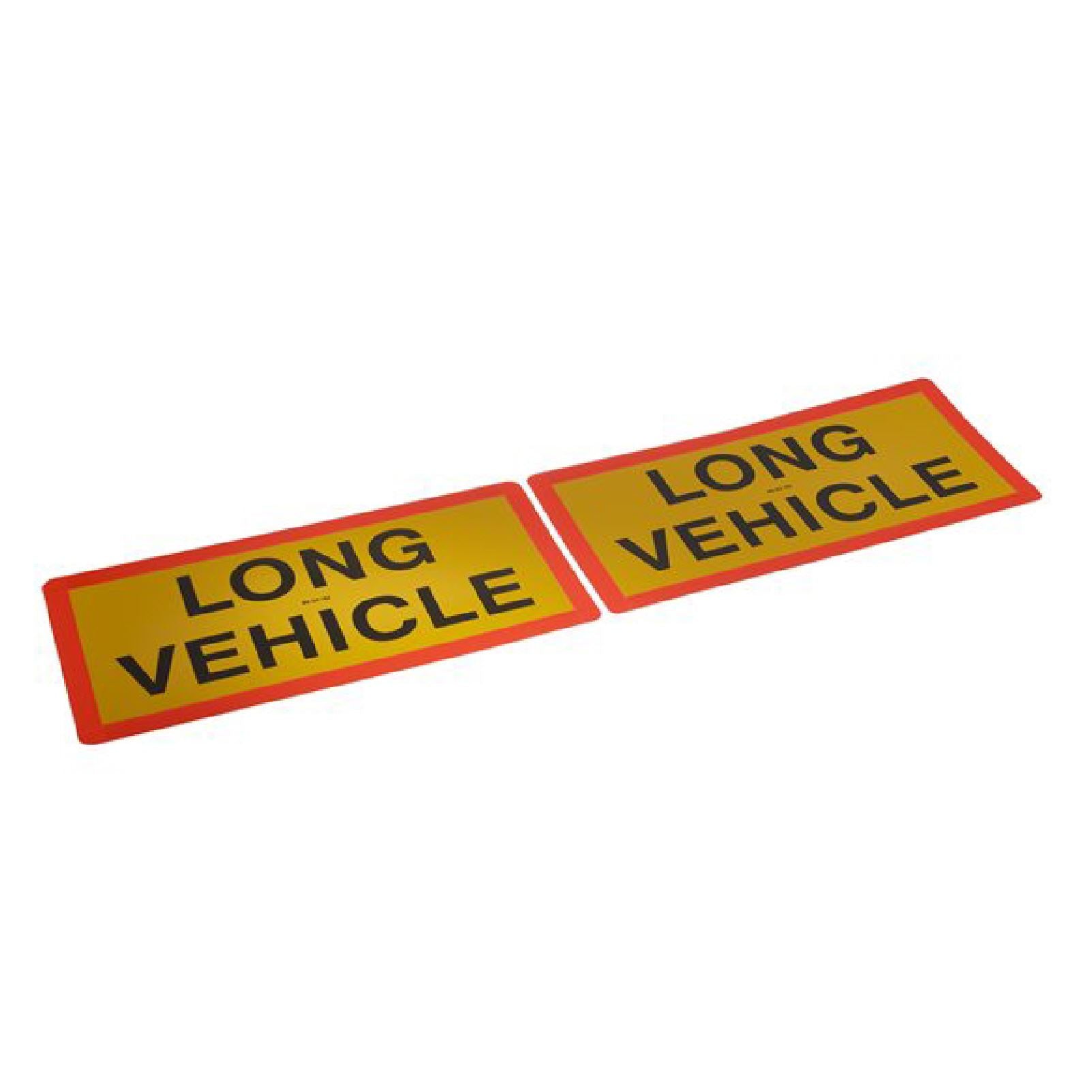 2 x Long Vehicle Aluminium UK Marker Boards, Type 5 BS AU152, Size: 525 x 250mm