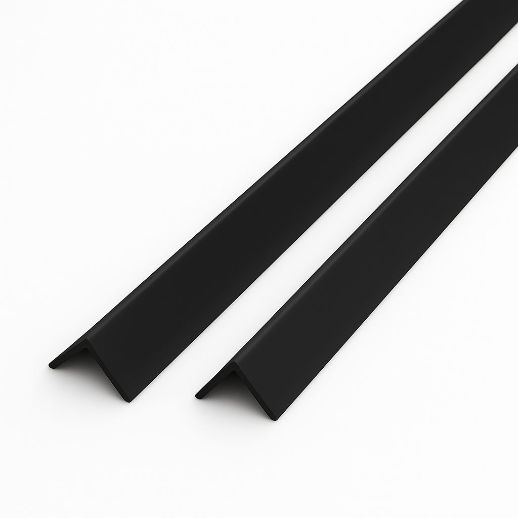 1 Metre Black uPVC Plastic Rigid Corner Cover Trims