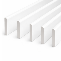 5 Pack White 65mm D Mould / Skirting x 1 Metre