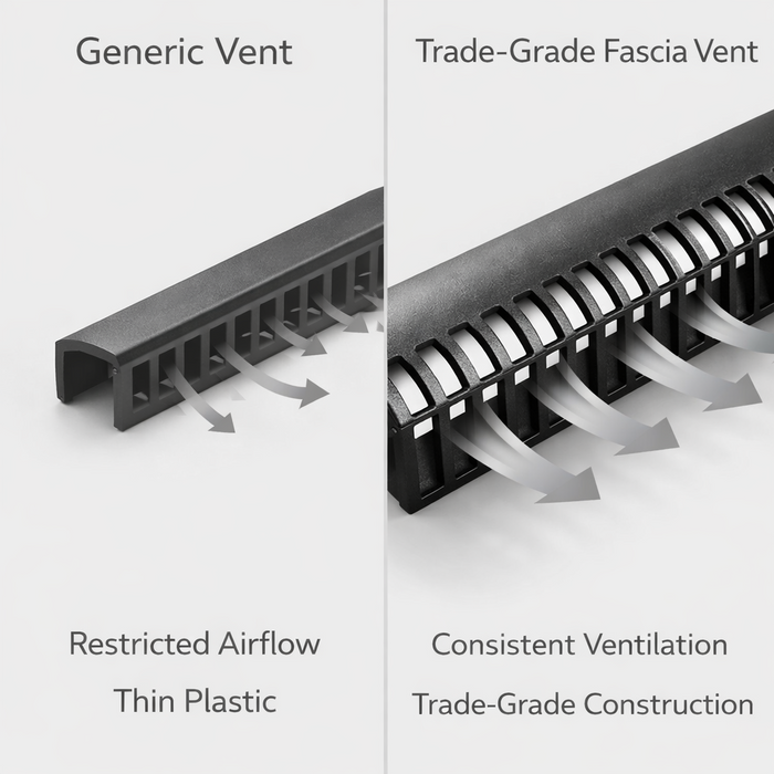 40 x Over Fascia Vents 1 Metre x 25mm