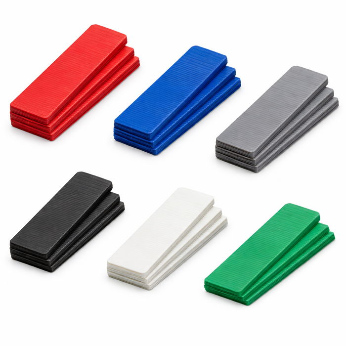 3000 x Plastic Window & Glazing Spacer Packers 1mm - 6mm