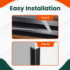 2 x Black Rigid Angle – 10mm x 10mm x 1 Metre PVC Corner Trim