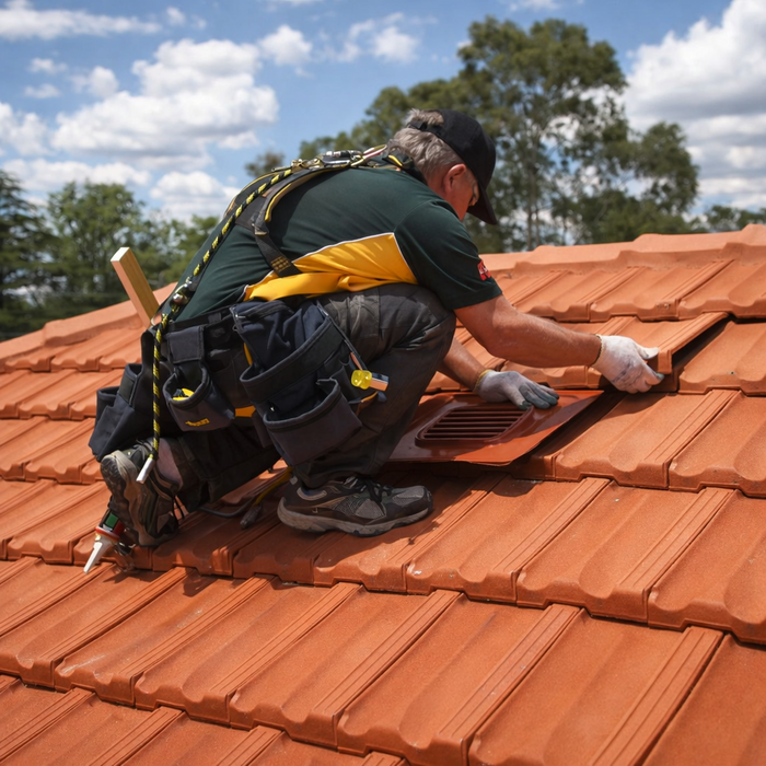 Timloc Terracotta Single Pantile Roof Tile Vent with Adapter