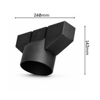 Manthorpe Manthorpe Rectangular-to-Round Duct Adapter – Trade-Grade Roof Vent Connector for Flexible Ducting, Matte Black Plastic, Precision Fit