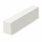 10 x 25mm White PVC Flat Bar x 1 Metre
