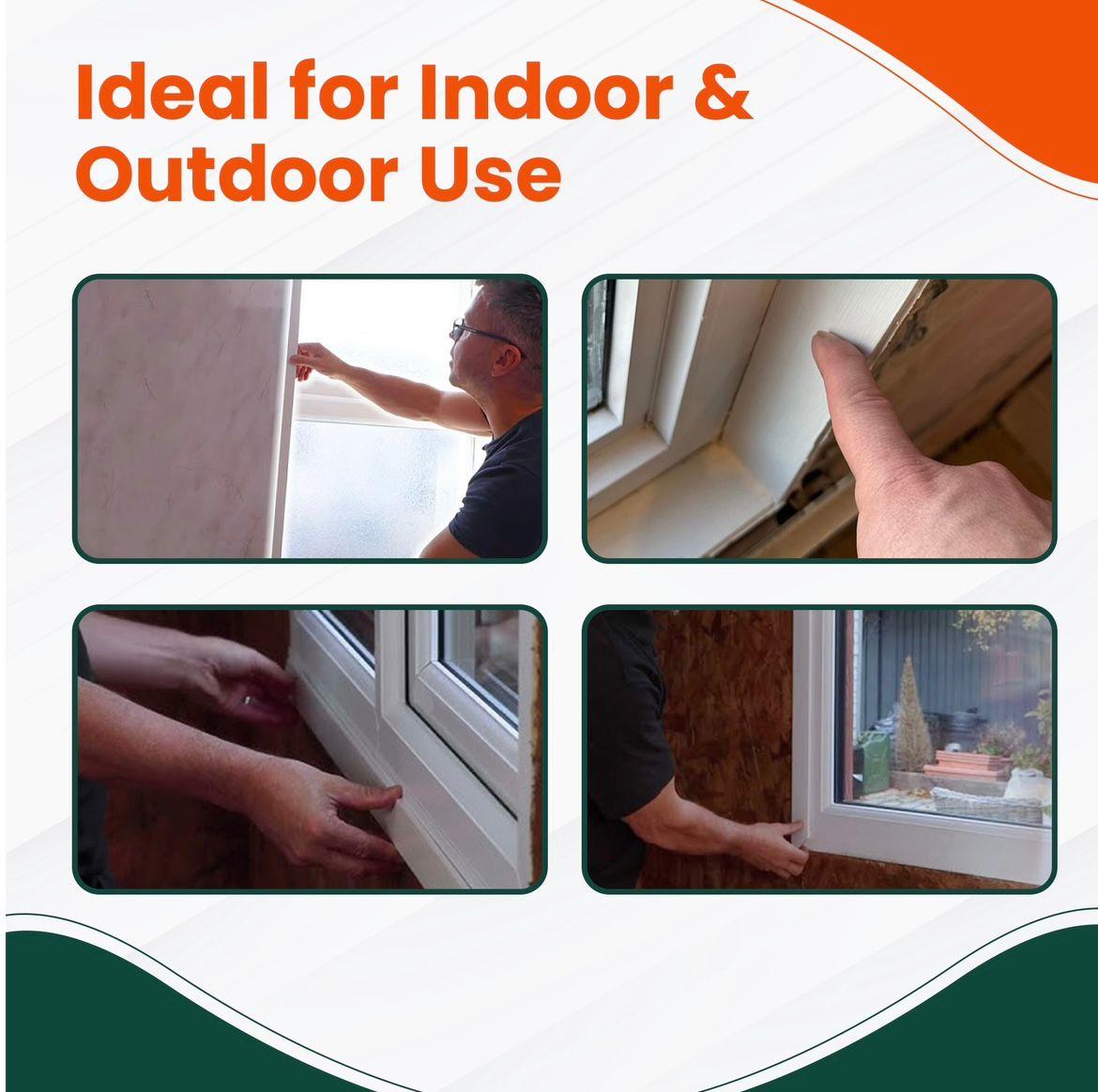 4 Pack - White Rigid Angle Trim - 10mm x 10mm x 1 Metre - PVC Corner Protector