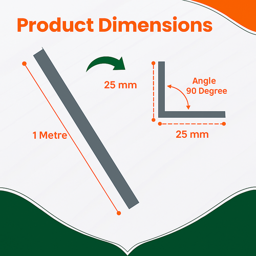 1 x Anthracite Grey Rigid Angle 25mm x 25mm x 1  Metre  ^