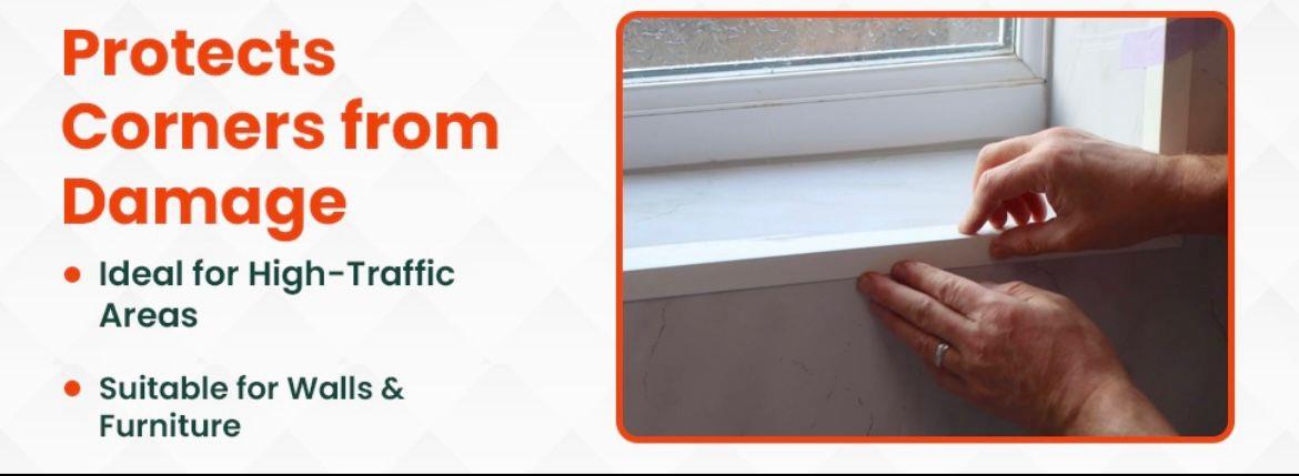 White Rigid Angle 10mm x 10mm x 1  Metre