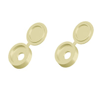 100 x Snap-On Beige / Cream Plastic Screw Cups with Hinged Covers