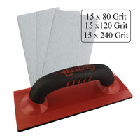 Hook and Loop Hand Wall Sander with 45 Mixed Grit Sanding Sheets