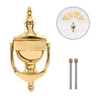 Polished Brass Door Knocker 150mm Victorian Urn Style