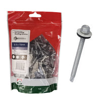 50 x  Roofing & Cladding Screws 5.5 x 70mm Self Drill