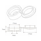 80 x White Fold Over Plastic Hinged Screw Caps / 17mm Large Cups