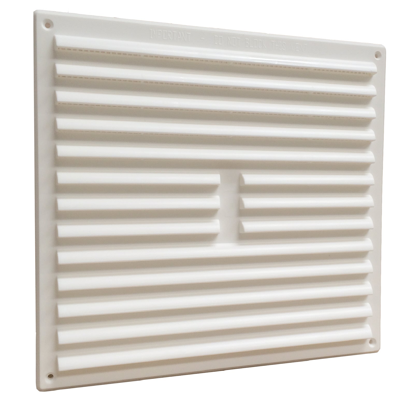 9" x 9" White Louvre Air Vent Grille with Removable Flyscreen Cover