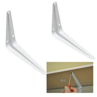 10 x White Metal Shelf Support London Brackets