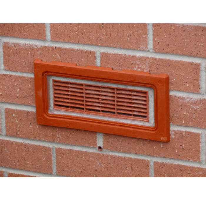 Brown Framed Flood Water Defence Protection Airbrick Cover