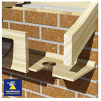 Golden Oak Plastic 70mm Round Soffit Air Vents <br> Menu Options