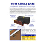 Swift Nesting Brick Box / Terracotta Breeding Bird House